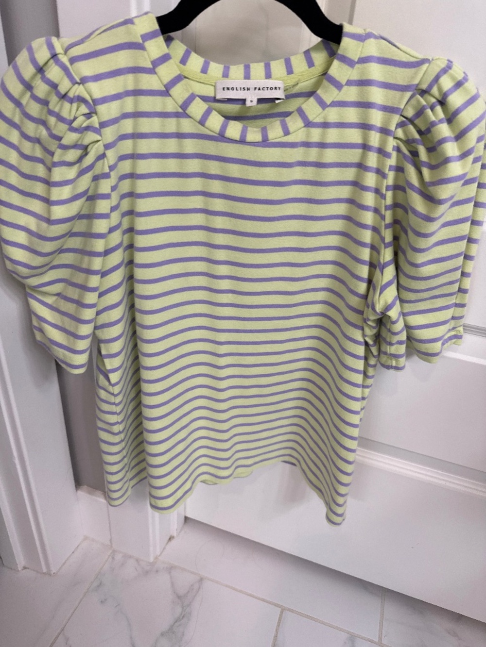Green and purple cotton t shirt
